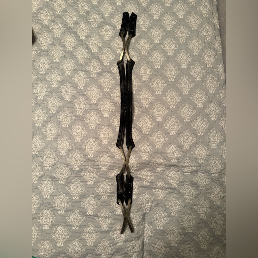 Chic Black and Silver Cutout Belt Vintage